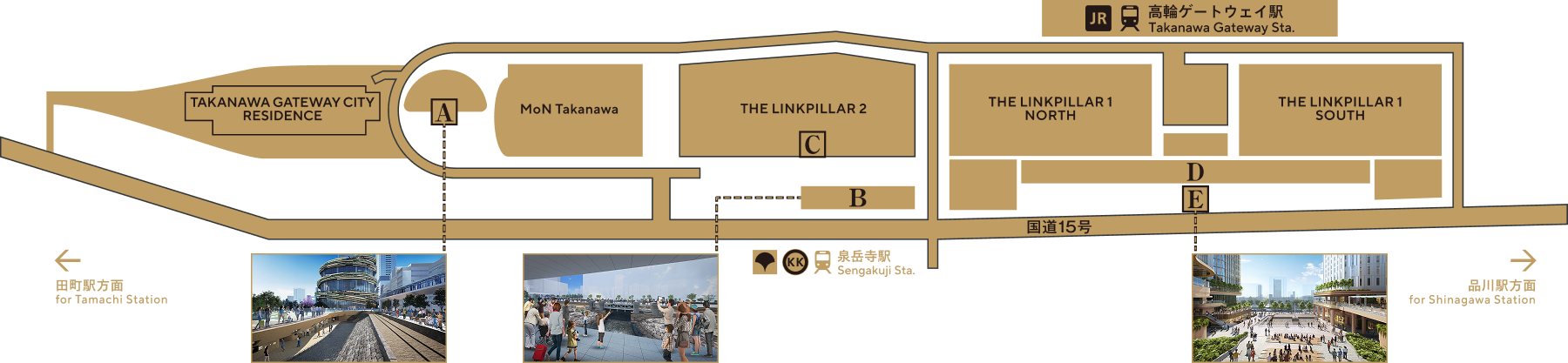 TAKANAWA GATEWAY CITY MAP